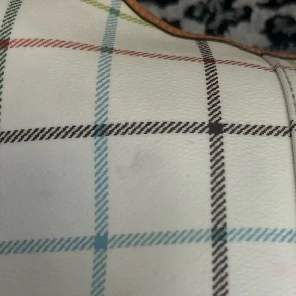 Coach Women's Plaid Tattersall Shoulder Bag - White and Pink - Picture 13 of 13